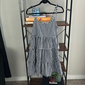 Vineyard Vines Women’s Blue White Gingham Coverup Mini Dress Size XS